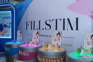 ชุดผลิตภัณฑ์ FILLSTIM ทั้งสี่สูตรจัดแสดงที่บูธในงาน CICM 2026